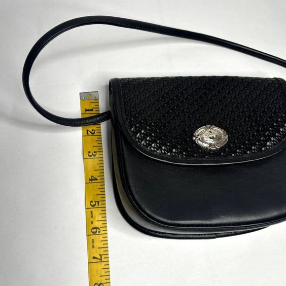 Fossil Authentic Black Genuine Leather Women's Crossbody Bag - Picture 12 of 13